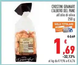 Conad Crostini Granart L'Albero del Pane offerta