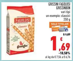 Conad GRISSINI FAGOLOSI GRISSINBON offerta