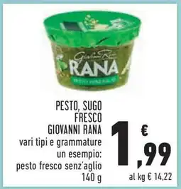 Conad PESTO, SUGO FRESCO GIOVANNI RANA offerta