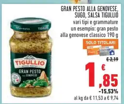Conad GRAN PESTO ALLA GENOVESE, SUGO, SALSA TIGULLIO offerta