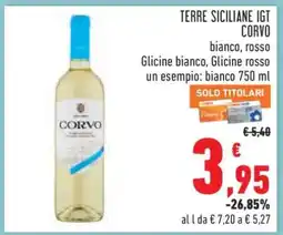 Conad Terre Siciliane IGT Corvo offerta