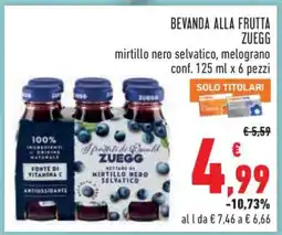 Conad BEVANDA ALLA FRUTTA ZUEGG offerta