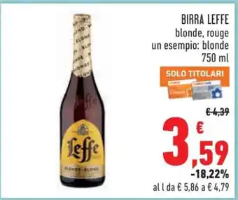 Conad Birra Leffe offerta