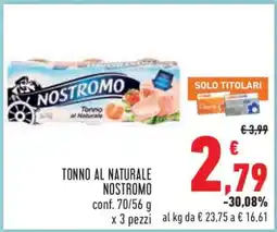 Conad TONNO AL NATURALE NOSTROMO offerta