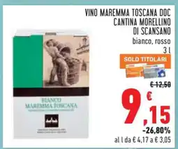 Conad Vino Maremma Toscana DOC Cantina Morellino di Scansano offerta