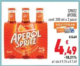 Conad SPRITZ APEROL offerta