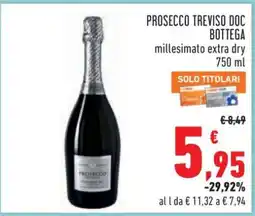 Conad PROSECCO TREVISO DOC BOTTEGA offerta
