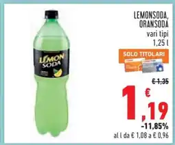 Conad LEMONSODA, ORANSODA offerta