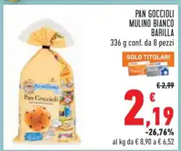 Conad Pan Goccioli Mulino Bianco Barilla offerta
