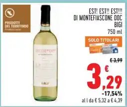 Conad Est! Est!! Est!!! di Montefiascone DOC Bigi offerta