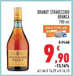 Conad Brandy Stravecchio Branca offerta