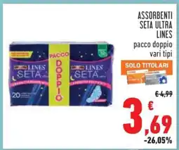 Conad Assorbenti Seta Ultra Lines offerta