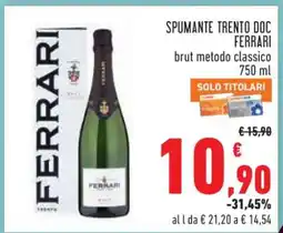 Conad Spumante Trento DOC Ferrari offerta