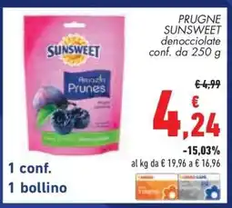 Conad PRUGNE SUNSWEET denocciolate offerta
