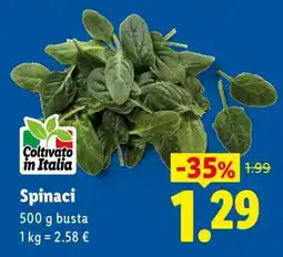 Lidl Spinaci offerta
