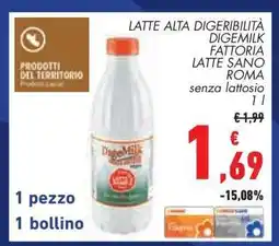 Conad Latte Alta Digeribilità Digemilk offerta