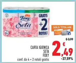 Conad Carta Igienica Seta Foxy offerta