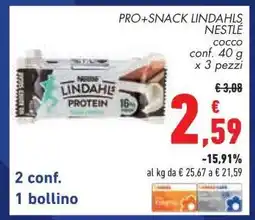 Conad PRO+SNACK LINDAHLS NESTLÉ offerta