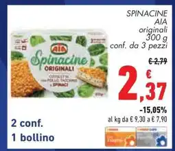 Conad Spinacine AIA originali offerta