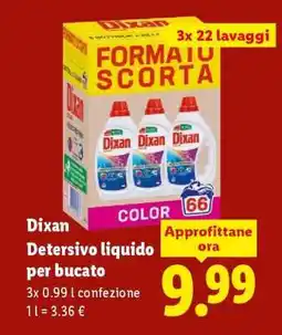 Lidl Dixan Detersivo liquido per bucato offerta
