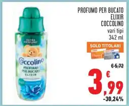 Conad Profumo per Bucato Elixir Coccolino offerta