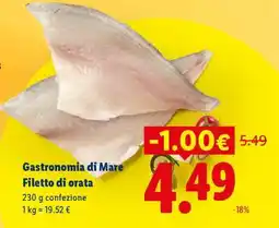 Lidl Gastronomia di Mare Filetto di orata offerta