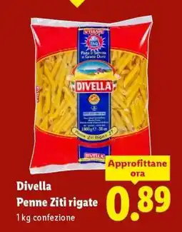 Lidl Divella Penne Ziti Rigate offerta