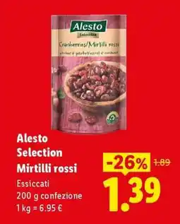 Lidl Alesto Selection Mirtilli rossi offerta