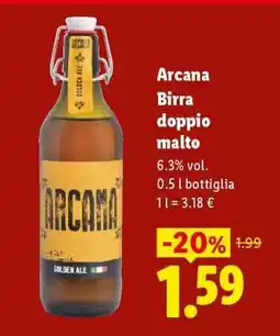 Lidl Arcana Birra doppio malto offerta