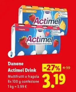 Lidl Danone Actimel Drink offerta