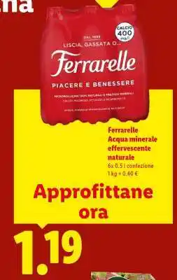 Lidl Ferrarelle Acqua minerale effervescente naturale offerta