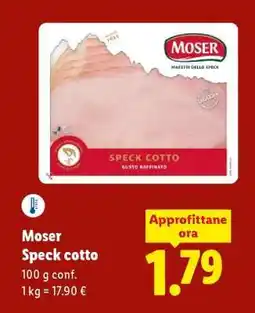 Lidl Moser Speck cotto offerta
