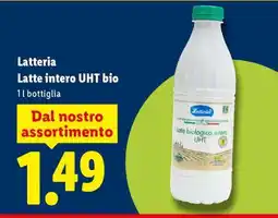 Lidl Latteria Latte intero UHT bio offerta