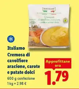 Lidl Italiamo Cremosa di cavolfiore arancione, carote e patate dolci offerta