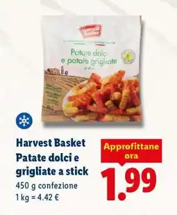 Lidl Harvest Basket Patate dolci e grigliate a stick offerta