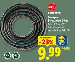 Lidl PARKSIDE Tubo per irrigazione, 20 m offerta