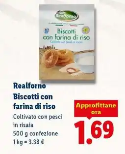 Lidl Realforno Biscotti con farina di riso offerta