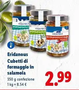 Lidl Eridanous Cubetti di formaggio in salamoia offerta