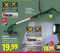 Lidl PARKSIDE Tagliabordi ricaricabile offerta