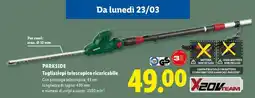 Lidl PARKSIDE Tagliasiepi telescopico ricaricabile offerta