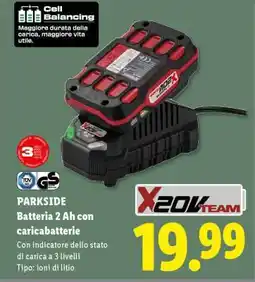 Lidl PARKSIDE Batteria 2 Ah con caricabatterie offerta