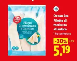 Lidl Ocean Sea Filetto di merluzzo atlantico offerta