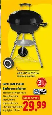 Lidl GRILLMEISTER Barbecue sferico offerta