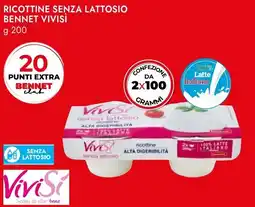 Bennet Ricottine senza lattosio BENNET VIVISI offerta