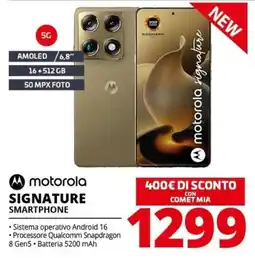 Comet Motorola signature smartphone offerta