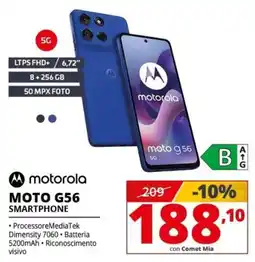 Comet motorola MOTO G56 SMARTPHONE offerta