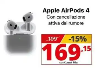 Comet Apple AirPods 4 offerta