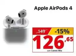 Comet Apple AirPods 4 offerta