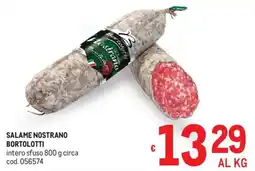 Metro Salame nostrano BORTOLOTTI offerta