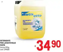 Metro Detergente per lavastoviglie MATIK offerta